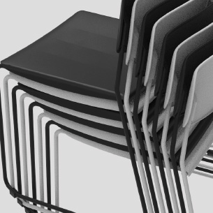 フォリオ ループ脚チェアのディテール