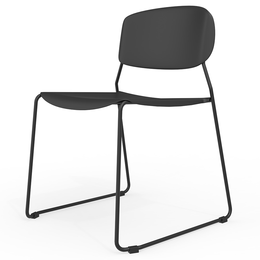 フォリオ ループ脚チェア ブラック RFC-FOBK