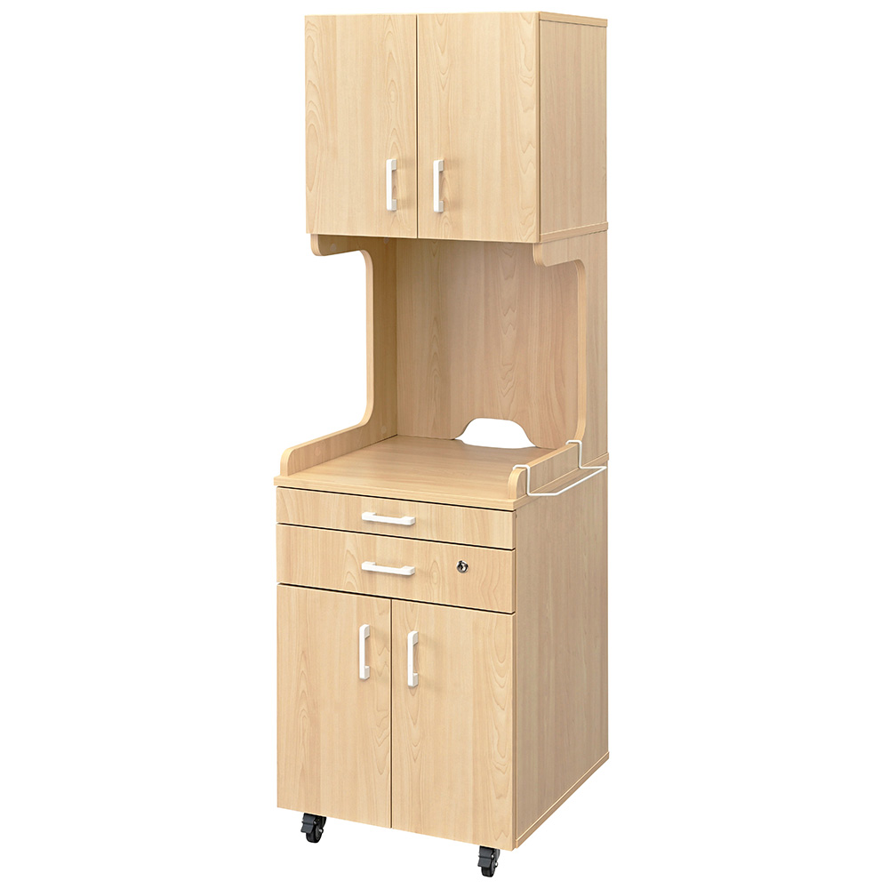 メディット 床頭台 ハイ ナチュラル 扉･棚板付き RFMSD-HNA-DT