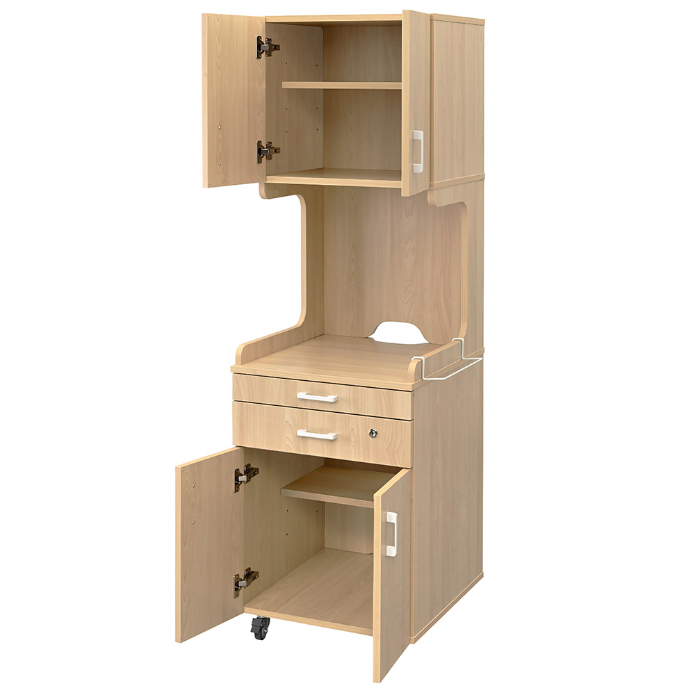 メディット 床頭台 ハイ ナチュラル 扉・棚板付き RFMSD-HNA-DT