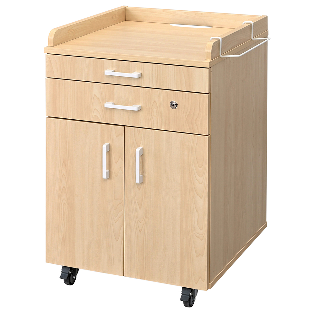 メディット 床頭台 ロー ナチュラル 扉･棚板付き RFMSD-LNA-DT