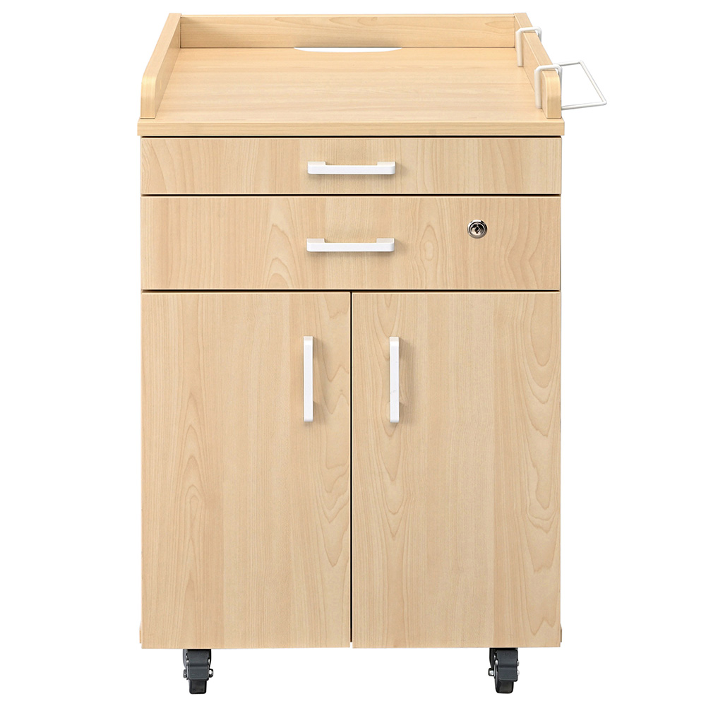 メディット 床頭台 ロー ナチュラル 扉･棚板付きRFMSD-LNA-DT