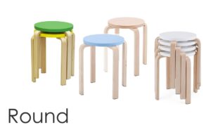 ラウンドスツール木製丸椅子