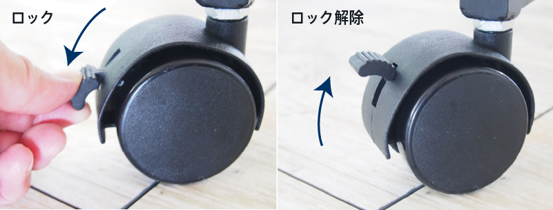 ストッパー付きキャスター