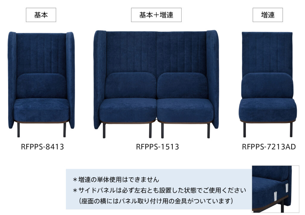 パコ パネルソファ 基本と増連