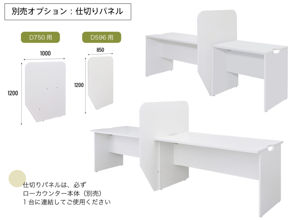 テンポローカウンター 仕切りパネル取り付けイメージ